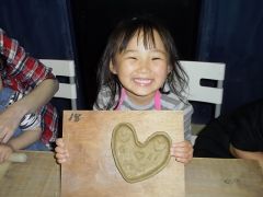 ハート型の楽しお皿が出来ました〜