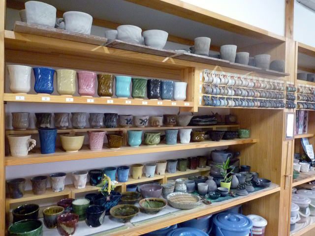 工房サンプル作品&釉薬です