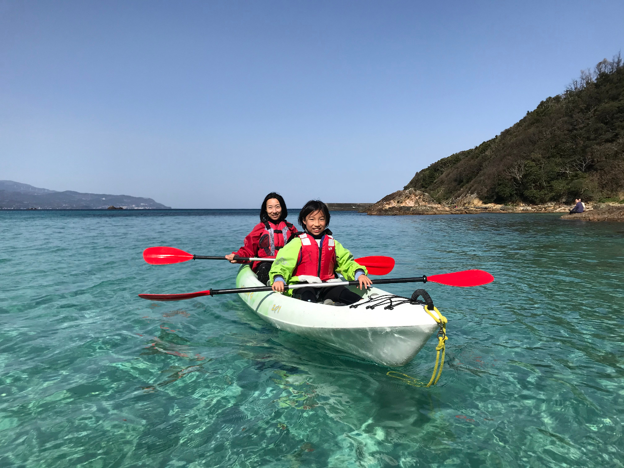 お母さん、下田の海ってこんなに奇麗だったんだね♪♪