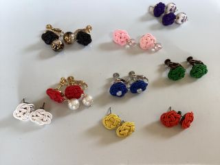 ピアス&イヤリング お好きな色で作って推し活のお供にいかがですか