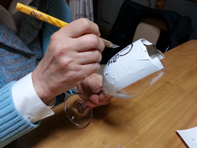 オンリーワンのワイングラスづくり☆