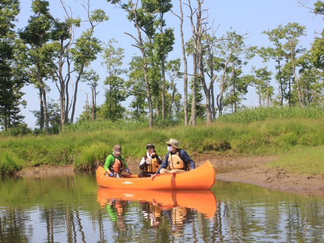 川下り中の休憩 気温24度