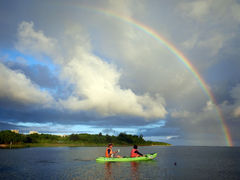 ほら!あそこに虹が!