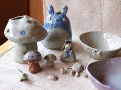 焼きあがった作品です。小学生の作品になります。