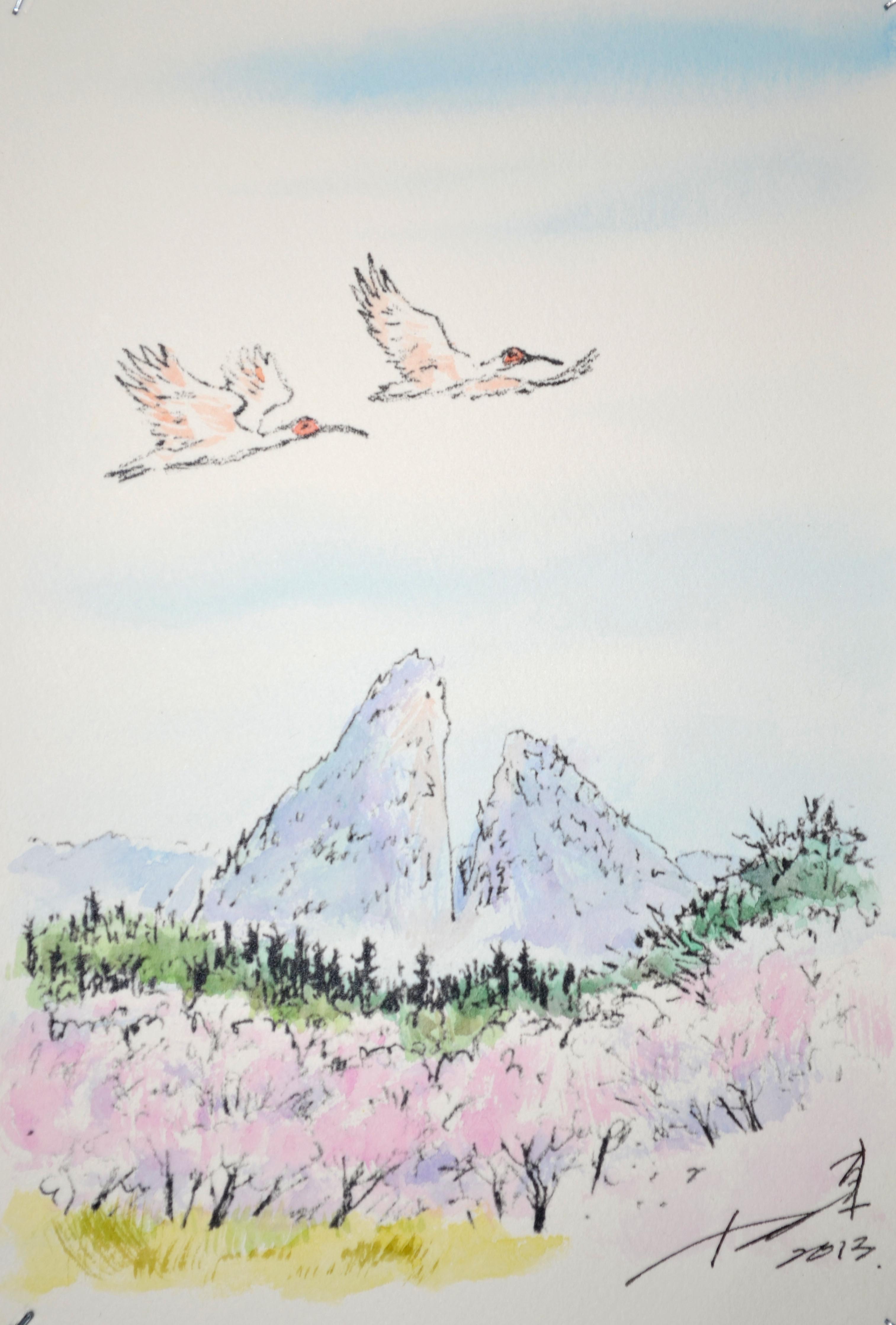 水彩画講師の参考作品 春バージョン!