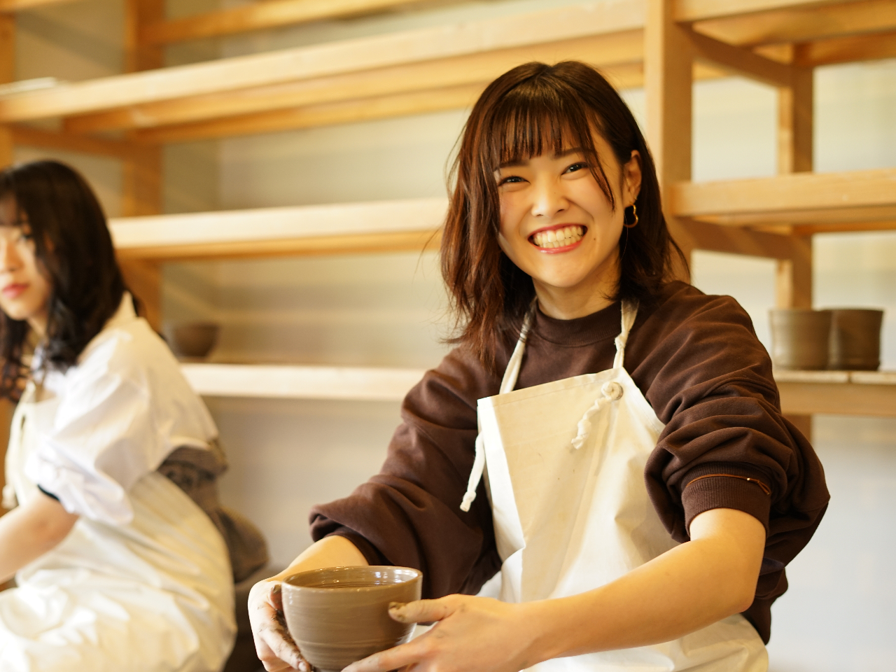 焼成費込で2個作成の安心価格、人気の電動ろくろコース!!初めての人も安心、スタッ...