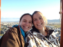 フライト中のお写真。絶景とともに♪