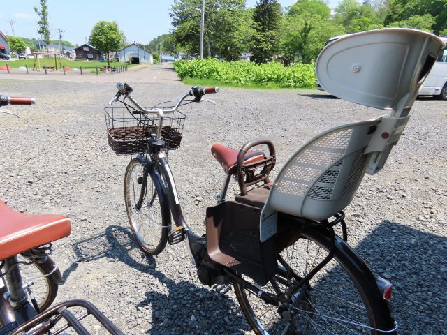 電動自転車、幼児用座席のレンタルもあります(要問合せ)