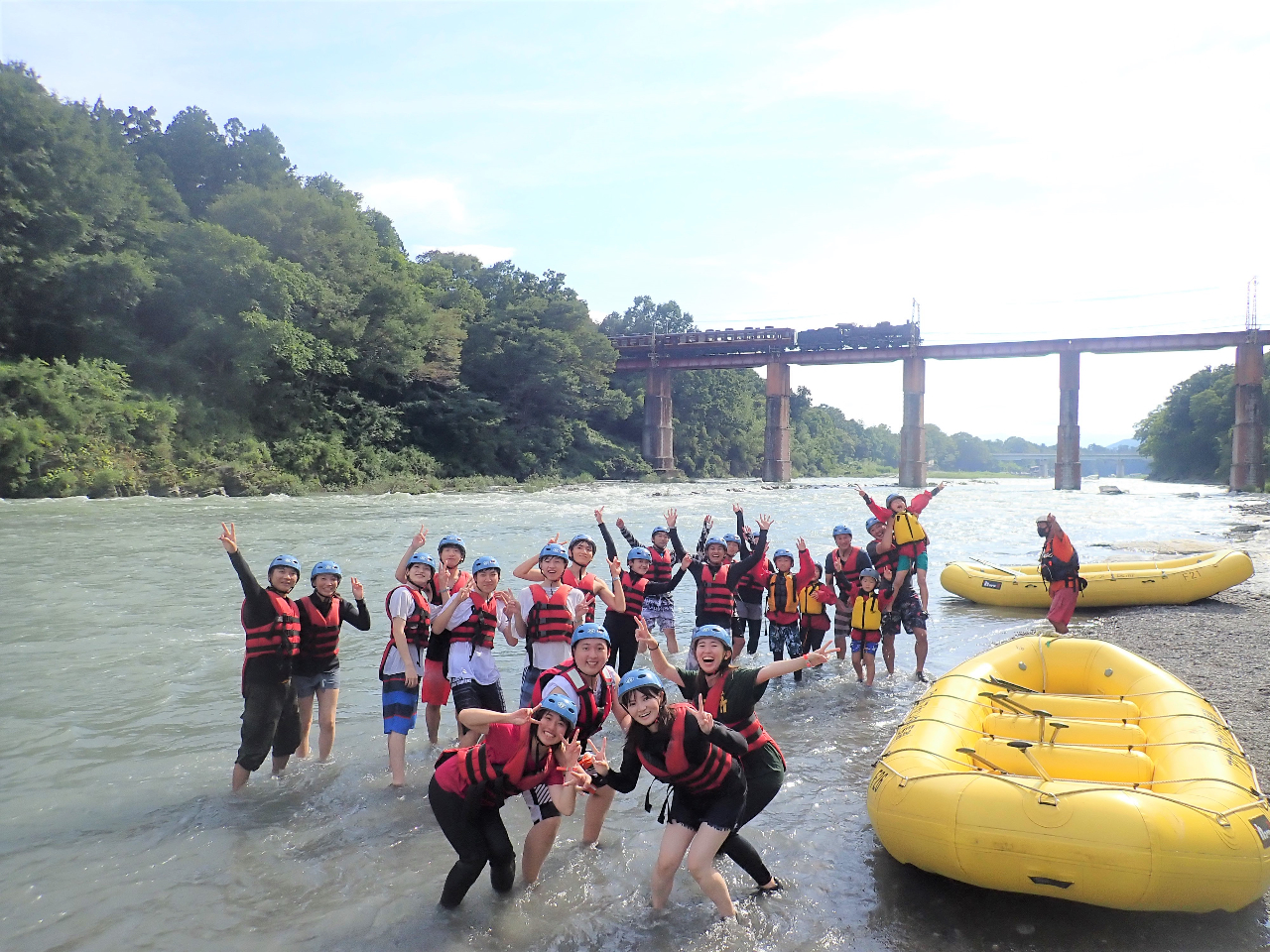 タイミングが合えば、スタート地点からSLが見えるよ!