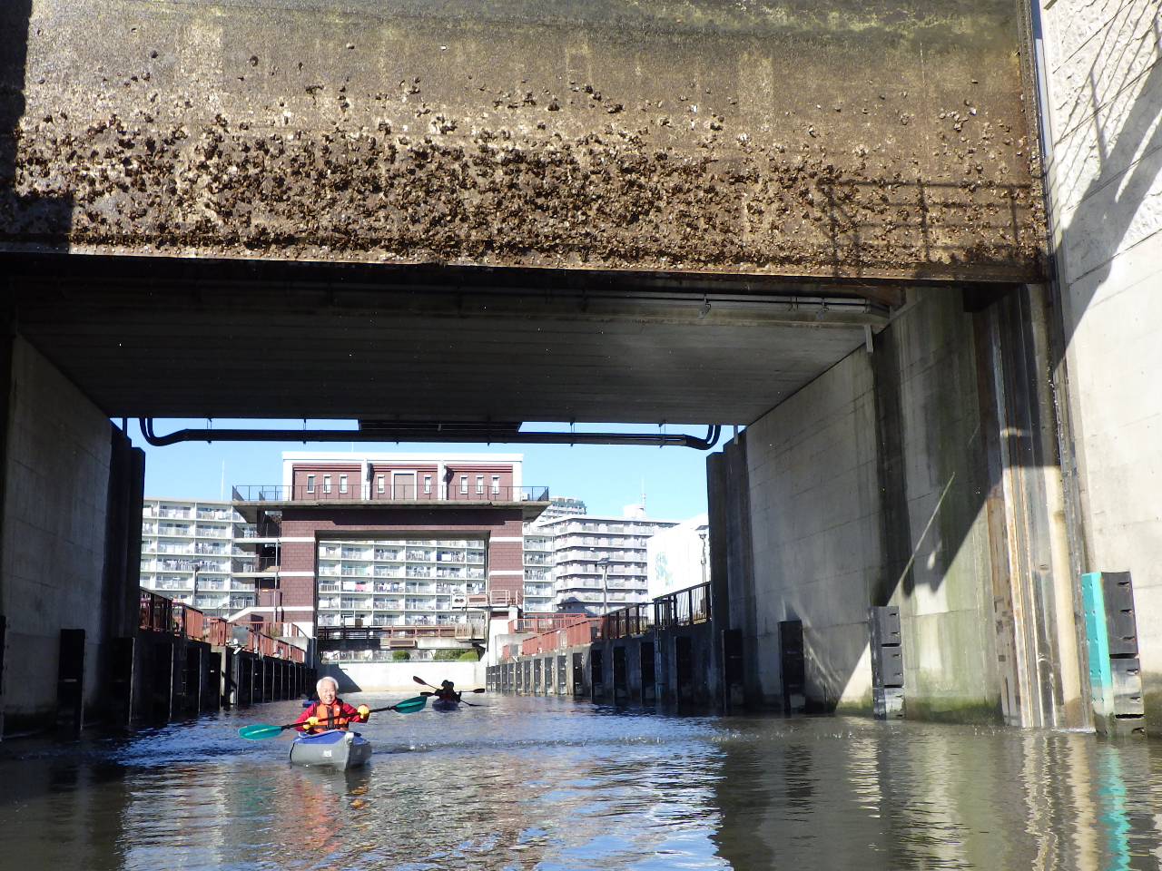 ゲートがオープンし荒川へ