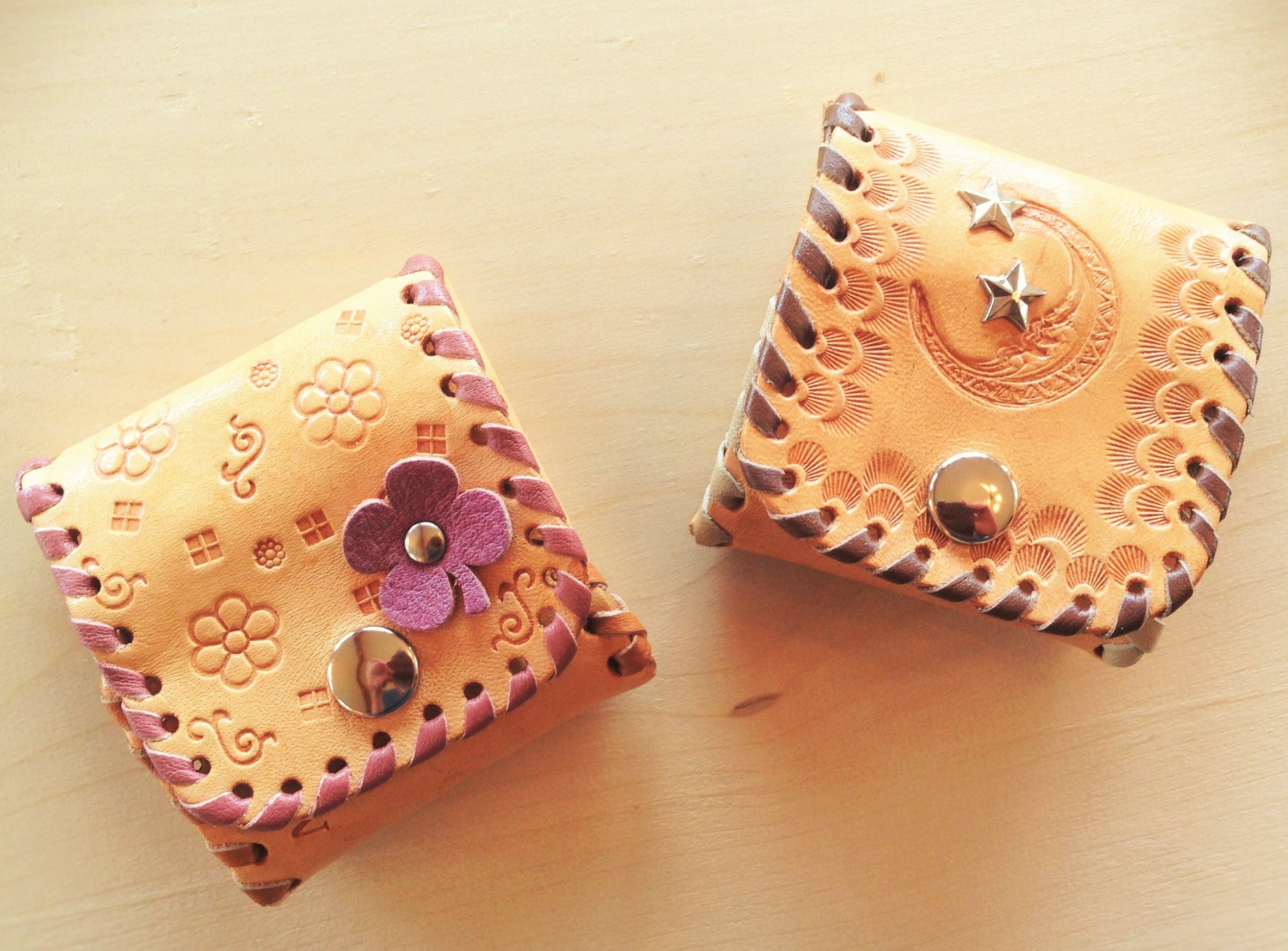 レザーワーク しかく こぜに入れ