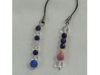 【天然石アクセサリー★道の駅たくみの里内】ストラップ(ストレートタイプ)。約30種の天然石からお好きにチョイス♪