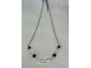 【天然石アクセサリー★道の駅たくみの里内】チェーンネックレス(ハーフタイプ)。約30種の天然石からお好きにチョイス♪