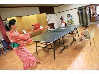 温泉スリッパ卓球