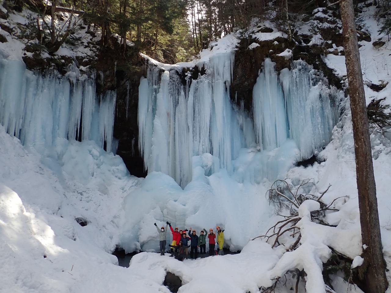 氷瀑はパノラマビュー!