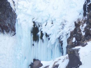結氷した滝が最終目的地!