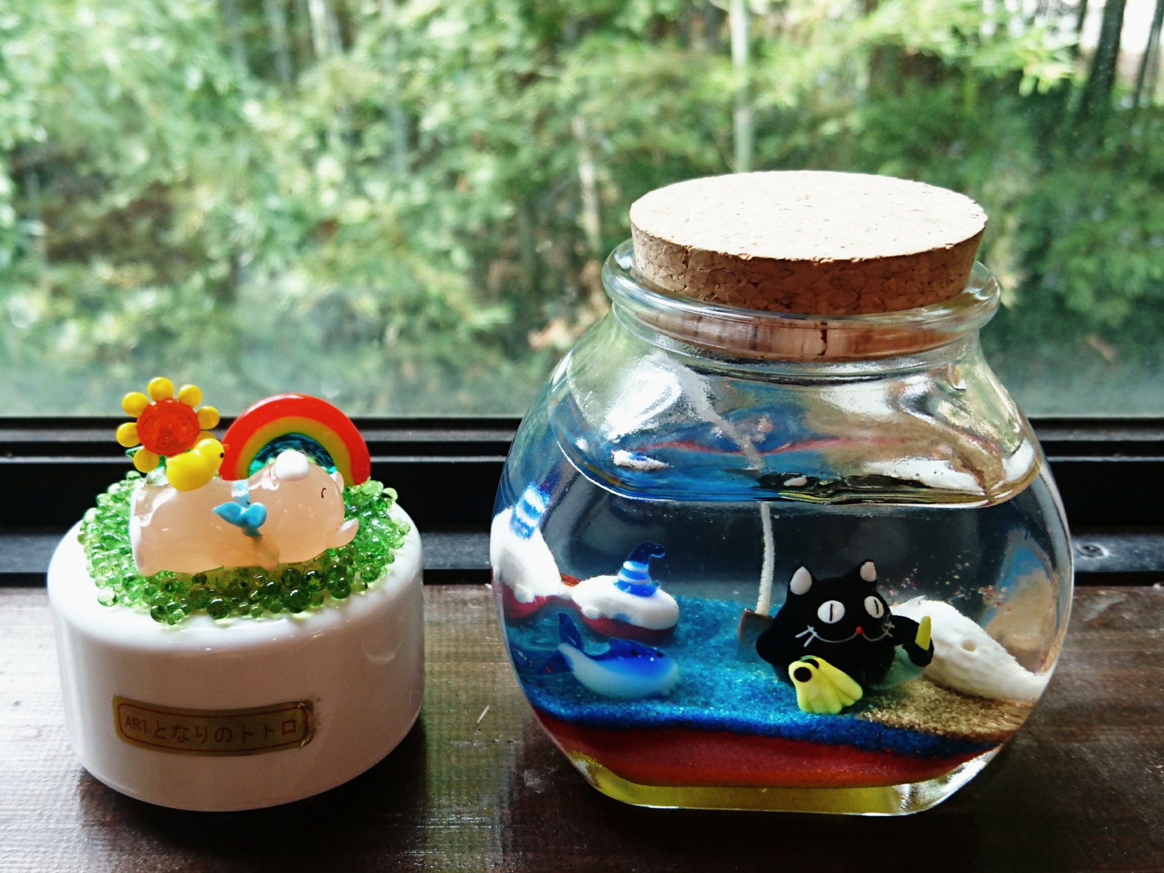 ミニチュア3個セットのキャンドル体験・ミニチュア3個セットの白台座オルゴール体験です