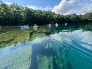 洞爺湖有珠山世界ジオパークをカヤックで漕ぐ