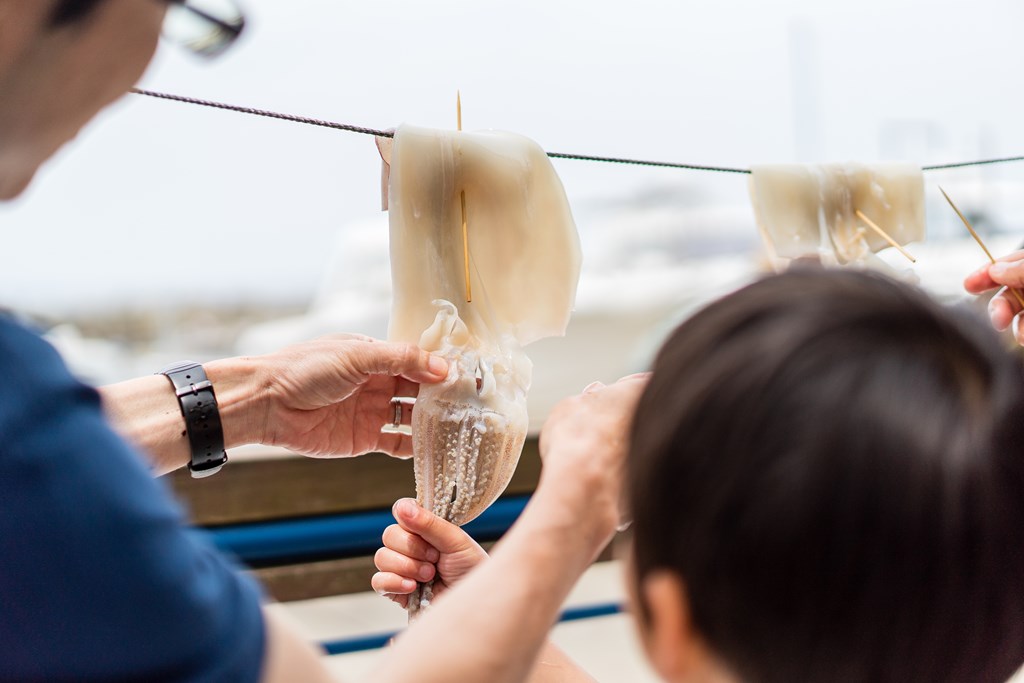 鼠ヶ関 イカの一夜干し作り体験