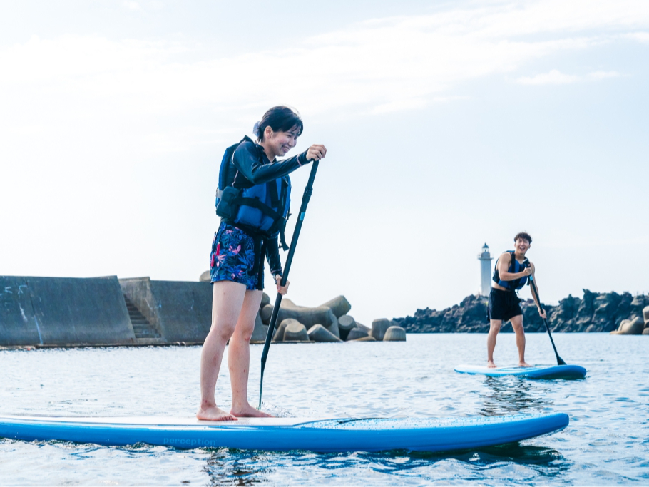 鼠ヶ関 】SUP（サップ）&海上シュノーケリング/Green Blue あつみ