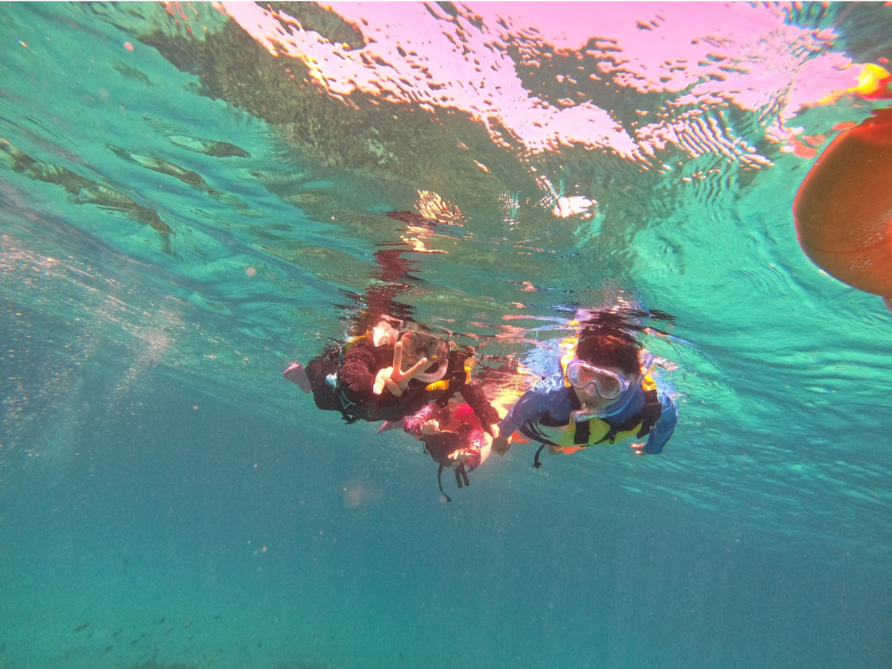 小さなお子様も安心してもぐれます。