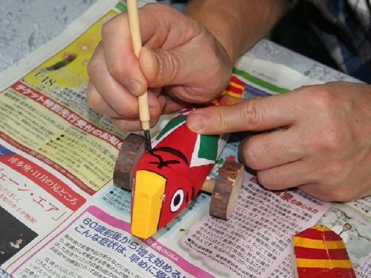 大文字を描いて完成!!