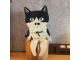 座るタイプの猫時計も作れます♪
