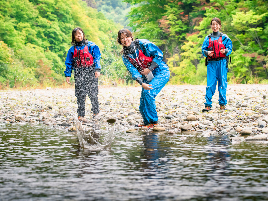 水切り何回いくかな〜?