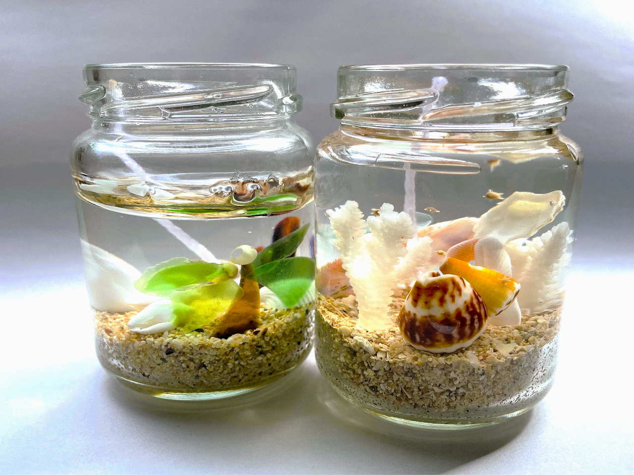 ジェルキャンドルもオプションで作れますよ!海をキャンドルで再現♪