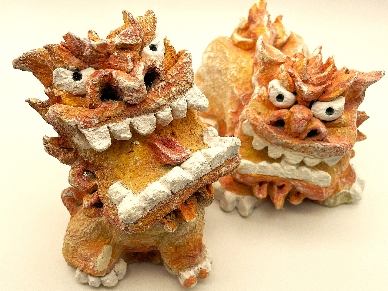 力強いシーサーも可愛らしいシーサーも自由に作れます!