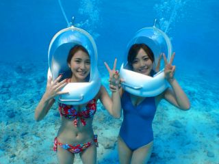 恩納村でシーウォークを体験