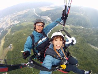 タンデムフライト中の写真です。