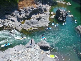 富士川絶景NO,1『釜口峡』で楽しむフレンズリバーSUP!