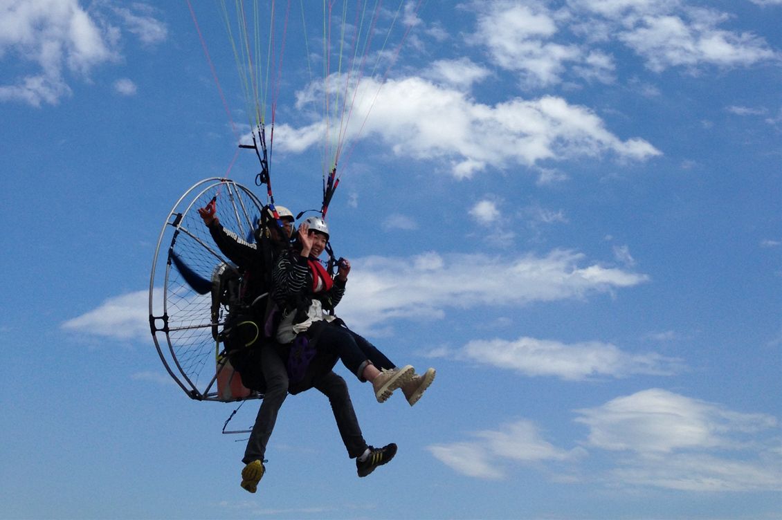 空の上からみんなに手を振ろう!