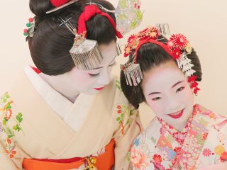 お母さんと一緒に撮影