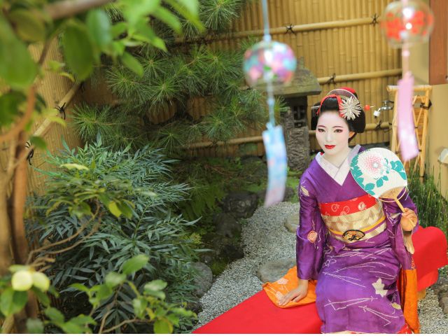 夏も涼しくお庭で撮影