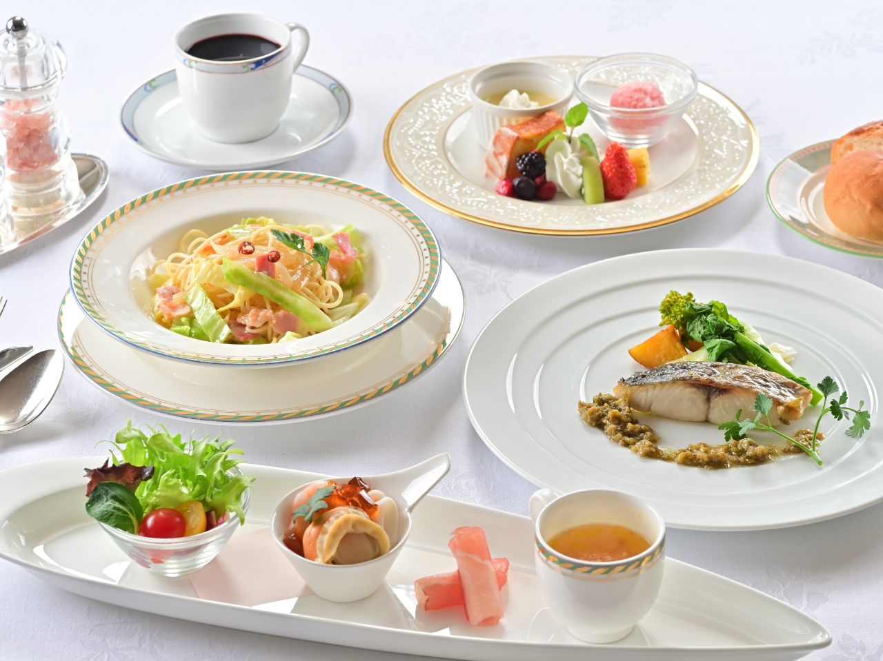 ランチセット例(鰆のソテー ふき味噌 バターソース