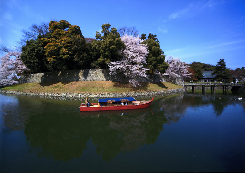 春には桜満開の内堀をゆっくり進みます☆★