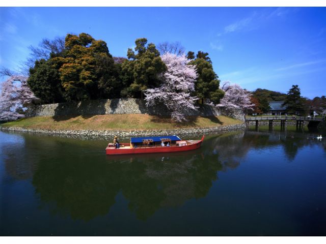 春には桜満開の内堀をゆっくり進みます☆★