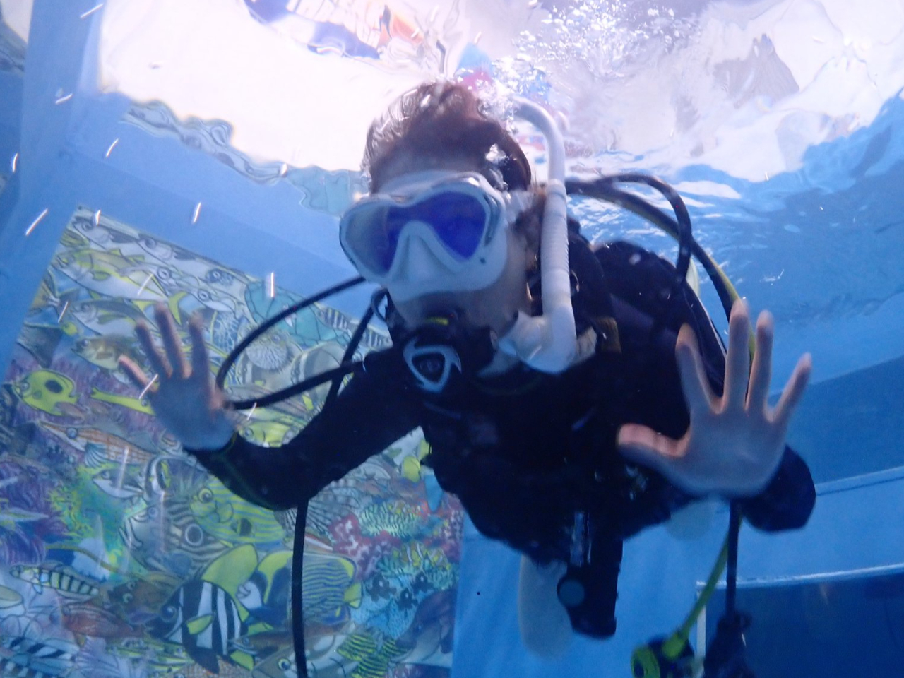 初めての水中世界!