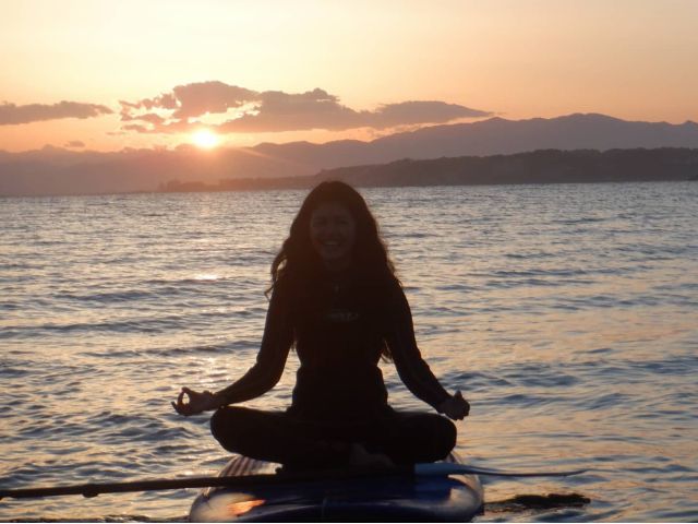 秋のサンセットSUP