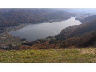 離陸場からは木崎湖場一望できます。