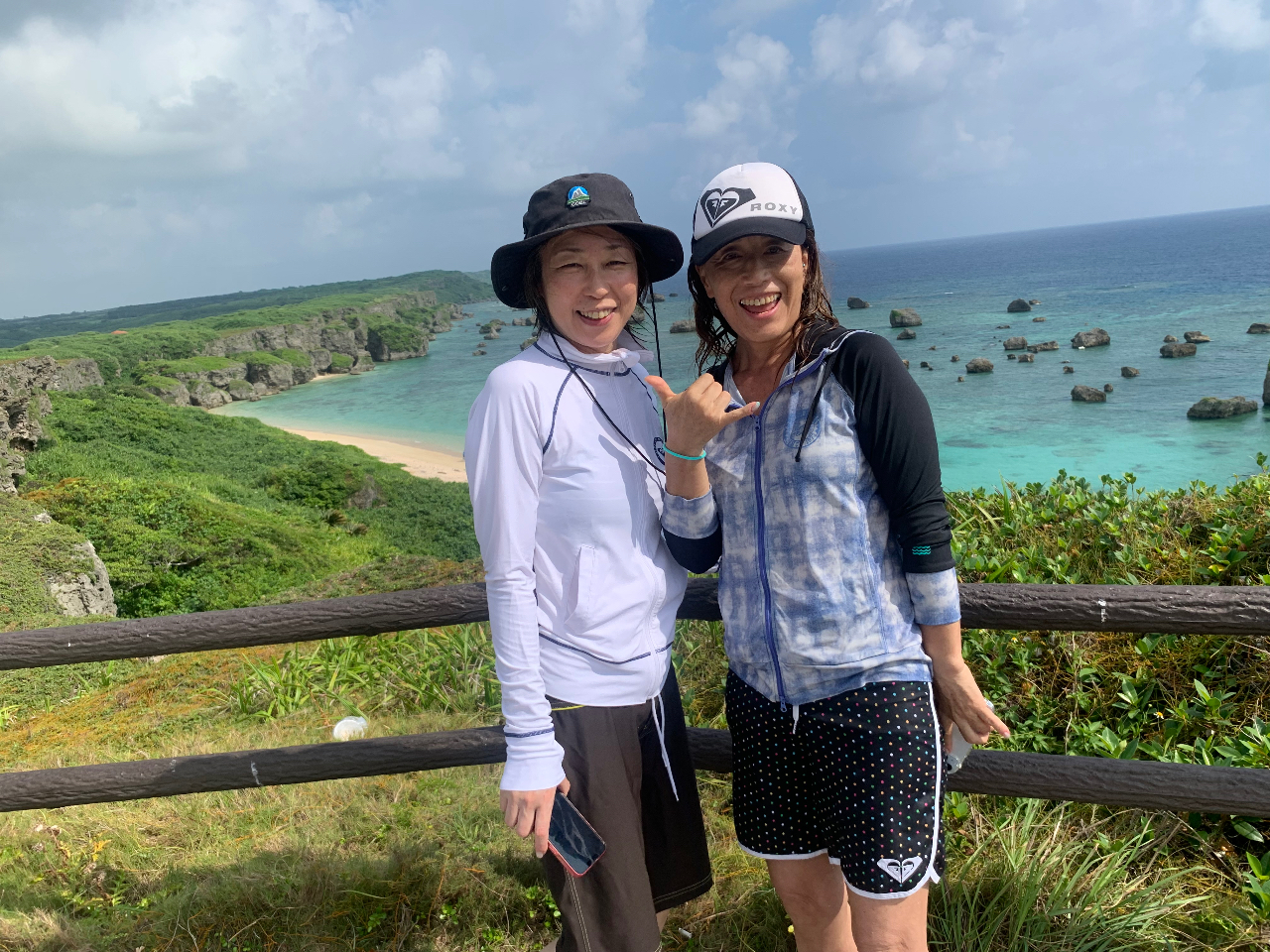 シュノーケル後は観光名所でも想い出Photoですっ