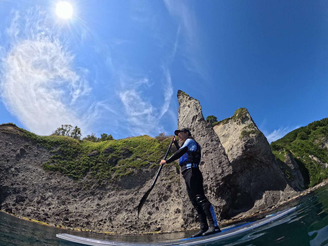 手ぶらSUP】写真付き！北海道初上陸クリアSUP！国定公園積丹ブルーで