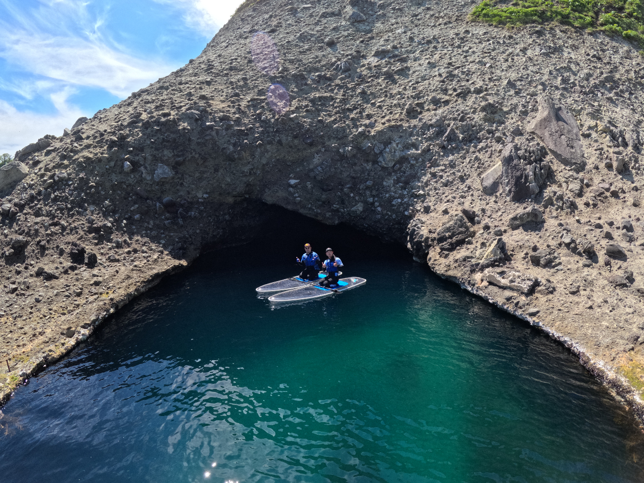 手ぶらSUP】写真付き！北海道初上陸クリアSUP！国定公園積丹ブルーで