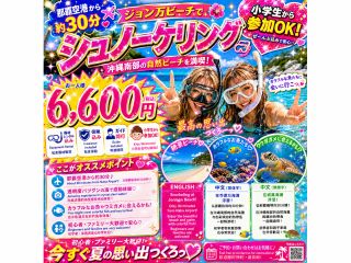 プロのインストラクターガイドと一緒だから安心!綺麗な沖縄ブルーの海を満喫しましょう