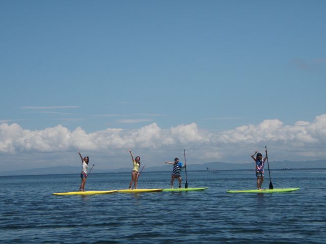 真夏のSUPは気持ちいいねー