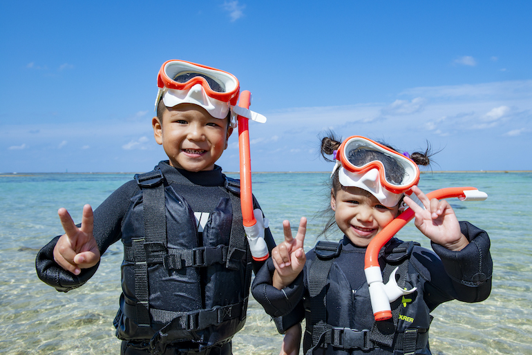 エントリーは浅瀬から。小さなお子様でも安心♪