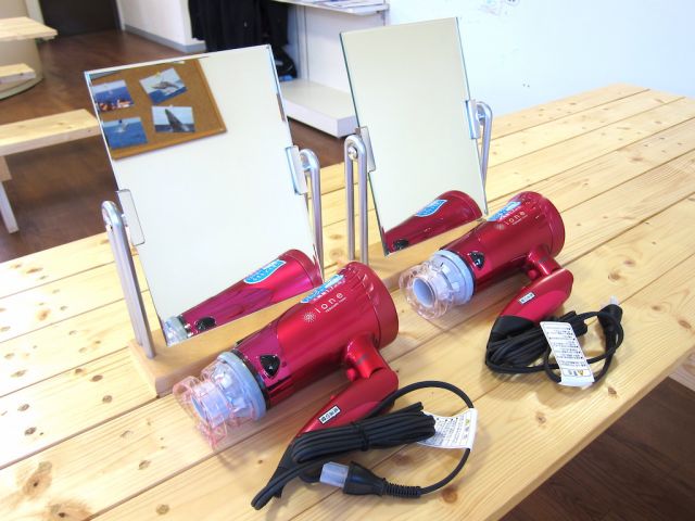 ツアー後にドライヤーや鏡もご利用いただけます!