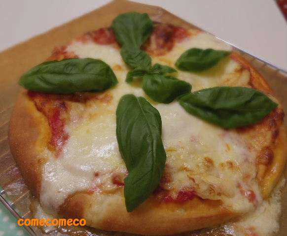 「もっちり&ふんわり」の食べごたえ満点の米粉ピザの完成!